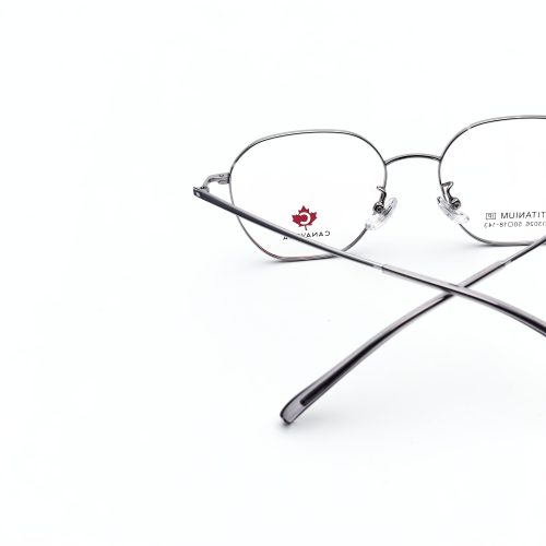 Gọng kính vuông Canavera CV.KL33026 unisex màu bạc sang trọng